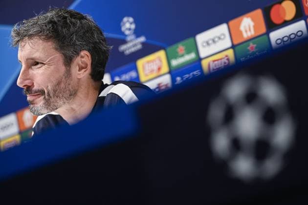 Antwerp s head coach Mark van Bommel pictured during a press conference, PK, Pressekonferenz of Belgian soccer team Royal Antwerp FC, on Tuesday 24 October 2023 in Antwerp. The team is preparing for tomorrow s game against Portuguese club FC Porto, on day three of the Champions League group stage, in the group H. TOM GOYVAERTS TomxGoyvaerts  x78417296x