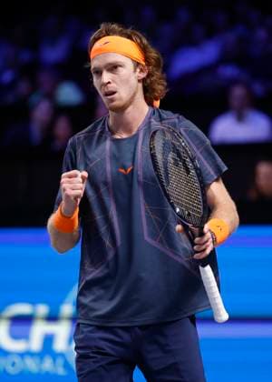 Andrey Rublev macht die Faust und jubelt, Jubel, Freude, Emotion Copyright: xJuergenxHasenkopfx