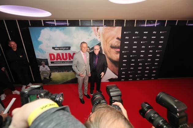 Premiere Daum Triumphe & Skandale, 24.10.2023, Christoph Daum, Reiner Calmund, Bild: