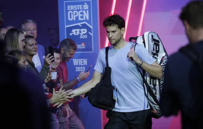 TENNIS - ATP, Tennis Herren Erste Bank Open VIENNA,AUSTRIA,24.OCT.23 - TENNIS - ATP World Tour, Erste Bank Open. Image shows Dominic Thiem (AUT).  GEPAxpictures xWalterxLuger