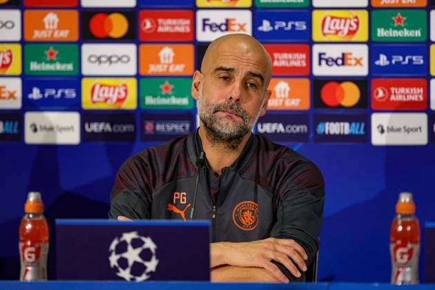 BSC Young Boys v Manchester City 24 10 2023. Press and Training Pep Guardiola Manager of Manchester City during the training session and press conference, PK, Pressekonferenz ahead of the Champions League match between BSC Young Boys and Manchester City at Stade de Suisse, Wankdorf, Switzerland on 24 October 2023. Editorial use only , Copyright: xNigelxKeenex PSI-18279-0010