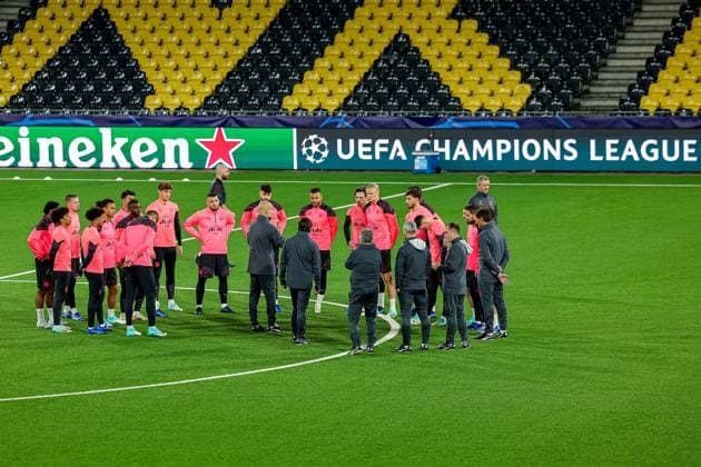 BSC Young Boys v Manchester City 24 10 2023. Press and Training Manchester City players during the training session and press conference, PK, Pressekonferenz ahead of the Champions League match between BSC Young Boys and Manchester City at Stade de Suisse, Wankdorf, Switzerland on 24 October 2023. Editorial use only , Copyright: xNigelxKeenex PSI-18279-0031