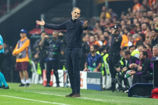 enttaeuschung bei Chef-Trainer Thomas Tuchel (FC Bayern Muenchen), Galatasaray Istanbul vs. FC Bayern Muenchen, Champions League, Fussball, Vorrunde, Hinspiel, 24.10.2023 Istanbul Istanbul Tuerkei