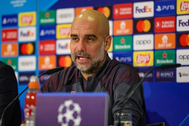 BSC Young Boys v Manchester City 24 10 2023. Press and Training Pep Guardiola Manager of Manchester City during the training session and press conference, PK, Pressekonferenz ahead of the Champions League match between BSC Young Boys and Manchester City at Stade de Suisse, Wankdorf, Switzerland on 24 October 2023. Editorial use only , Copyright: xNigelxKeenex PSI-18279-0034