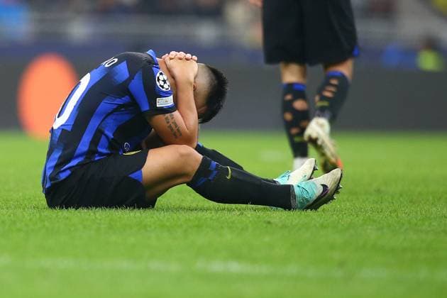 Foto Davide Spada LaPresse 24 ottobre 2023 - Milano , Italia - calcio - Inter vs Salisburgo - Champions League 2023 2024 - Stadio San Siro. Nella foto: Lautaro Martinez (FC Inter); October 24 , 2023 Milan , Italy - sport, calcio - Inter vs Salzburg Champions League 2023 2024 - San Siro Stadium . In the pic : Lautaro Martinez (FC Inter);  Copyright: xDavidexSpada LaPressex
