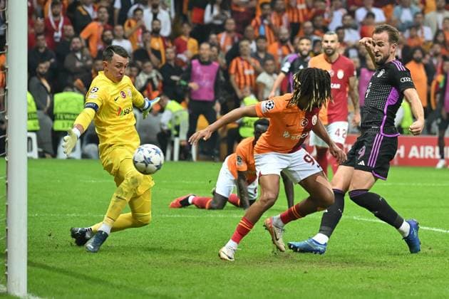 Istanbul, Rams Park, 24.10.23, GER, Herren, UEFA Champions League, Saison 2023-2024, Galatasaray Istanbul - FC Bayern Muenchen Bild: Harry KANE (Muenchen) macht das Tor zum 1:2 Only for editorial use! UEFA regulations prohibit any use of photographs as image sequences and or quasi-video. Tuerkei