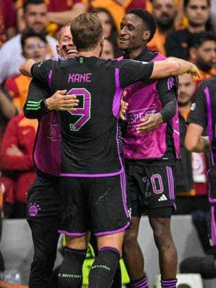 ISTANBUL - Harry Kane of FC Bayern Munich celebrates the 1-2 during the UEFA Champions League Group A match between Galatasaray and FC Bayern Munich at the Rams Global Stadium on October 24 in Istanbul, Turkey. ANP Hollandse Hoogte UEFA Champions League 2023 24 2023 2024 xVIxANPxSportx xGerritxvanxKeulenxIVx 482008499 originalFilename: 482008499.jpg