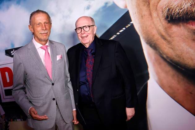 Fußballtrainer Christoph Daum und Fußballfunktionär Reiner Calmund bei der Premiere des Sky Original Dokumentarfilms Daum - Triumphe und Skandale , zu sehen ab 27.10. auf Sky und WOW, anlässlich des 70.Geburtstags von Christoph Daum, im Residenz Kino. Köln, 24.10.2023 NRW Deutschland Copyright: xChristophxHardtx