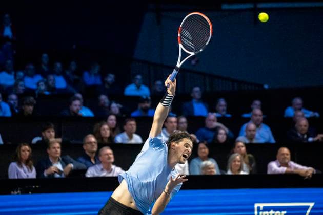 Wien, Österreich. 24 Oktober 2023. Dominik Thiem (AUT) spielt gegen Stefanos Tsitsipas (GRE) bei der ATP, Tennis Herren World Tour, Erste Bank Open in der Wiener Stadthalle. Bild zeigt Dominik Thiem (AUT).