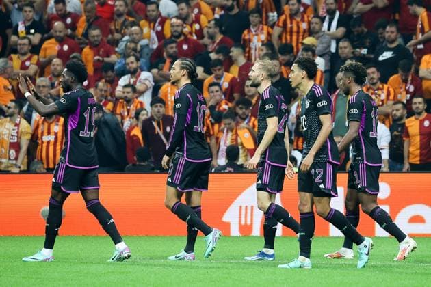 Jubel nach dem 1:3 durch Jamal Musiala, Galatasaray Istanbul vs. FC Bayern Muenchen, Fussball, Champions-League, Gruppenphase, Saison 2023-24, 3. Spieltag, 24.10.2023 Galatasaray Istanbul vs. FC Bayern Muenchen, Fussball, Champions-League, Gruppenphase, Saison 2023-24, 3. Spieltag, 24.10.2023, Copyright: xEibner-Pressefoto JoergxNiebergax EP_EER