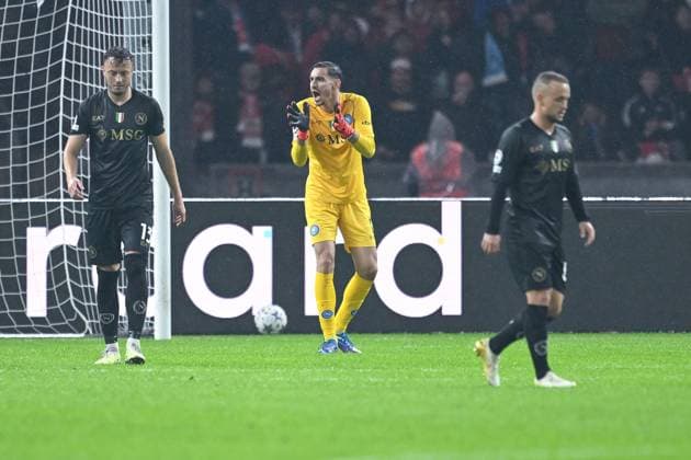 24.10.2023, Fussball, Champions League, 3. Spieltag, Saison 2023 2024, 1.FC Union Berlin - SSC Neapel, Torwart Alex Meret (SSC Neapel) xRHR-FOTO TKx Copyright: RHR-FOTOx RHR-FOTO TK