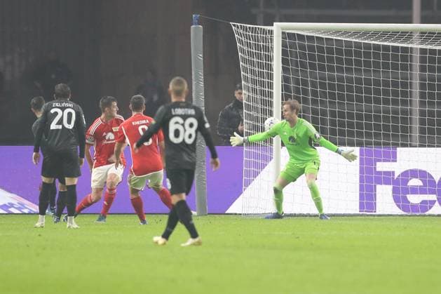 24.10.2023, xtgx, Fussball, UEFA Champions League, 1.FC Union Berlin - SSC Neapel emspor, v.l. Tor zum 0:1 durch Giacomo Raspadori (Neapel, 81) (DFL DFB REGULATIONS PROHIBIT ANY USE OF PHOTOGRAPHS as IMAGE SEQUENCES and or QUASI-VIDEO) Olympiastadion