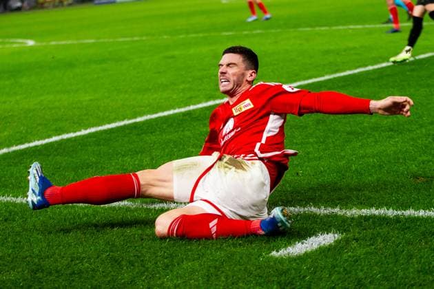 24.10.2023, xfrx, Fussball UEFA Champions League, Union Berlin - SSC Neapel emspor, v.l. Robin Gosens (Union Berlin) frustriert,traurig,wuetend,fassungslos (DFL DFB REGULATIONS PROHIBIT ANY USE OF PHOTOGRAPHS as IMAGE SEQUENCES and or QUASI-VIDEO) Berlin
