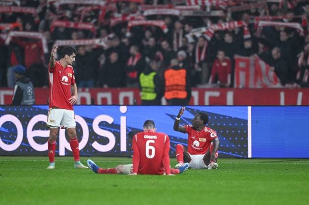 24.10.2023, Fussball, Champions League, 3. Spieltag, Saison 2023 2024, 1.FC Union Berlin - SSC Neapel, b4 , Robin Gosens (Union Berlin), Sheraldo Becker (Union Berlin) xRHR-FOTO TKx Copyright: RHR-FOTOx RHR-FOTO TK