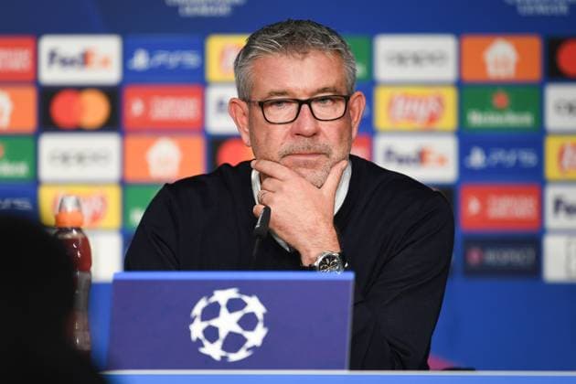 UEFA Champions League: 1. FC Union Berlin vs SSC Napoli. Berlin, 24.10.2023 Urs Fischer (Trainer 1. FC Union Berlin) auf der Pressekonferenz nach dem Spiel UEFA Champions Leaguel: 1. FC Union Berlin vs SSC Napoli, Olympiastadion, Berlin, 24.10.2023 Copyright: xBEAUTIFULxSPORTS LucianoxLimax