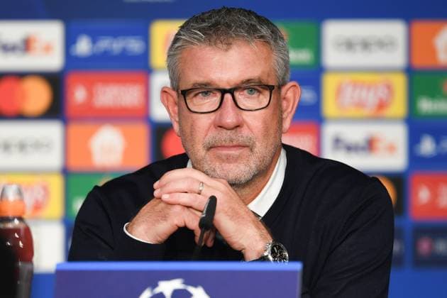 UEFA Champions League: 1. FC Union Berlin vs SSC Napoli. Berlin, 24.10.2023 Urs Fischer (Trainer 1. FC Union Berlin) auf der Pressekonferenz nach dem Spiel UEFA Champions Leaguel: 1. FC Union Berlin vs SSC Napoli, Olympiastadion, Berlin, 24.10.2023 Copyright: xBEAUTIFULxSPORTS LucianoxLimax