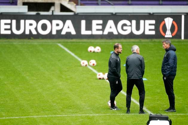 Royal Union Saint-Gilloise v LASK Linz - Media activities Day_1 BRUSSELS, BELGIUM - OCTOBER 25 : Blessin Alexander head coach of Union St-Gilloise during the training session and press conference, PK, Pressekonferenz of Union the day before the UEFA Europa League Group E match between Royal Union Saint-Gilloise and Linz on October 25, 2023 in Brussels, Belgium, 25 10 2023 Brussels Belgium  Copyright: xJbox