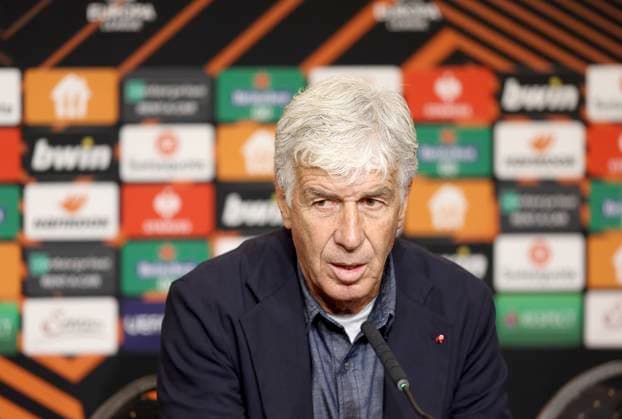 SOCCER - UEFA EL, Sturm vs Atalanta, preview GRAZ,AUSTRIA,25.OCT.23 - SOCCER - UEFA Europa League, Sturm vs Atalanta Bergamo Calcio, preview, press conference, PK, Pressekonferenz Atlanta. Image shows head coach Gian Piero Gasperini (Atalanta).  GEPAxpictures xHansxOberlaender