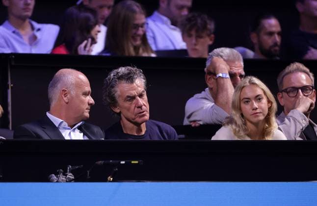 TENNIS - ATP, Tennis Herren Erste Bank Open VIENNA,AUSTRIA,25.OCT.23 - TENNIS - ATP World Tour, Erste Bank Open. Image shows tournament director Herwig Straka (ATP board member), Michael Toyner (Varta) and guests.  GEPAxpictures xWalterxLuger