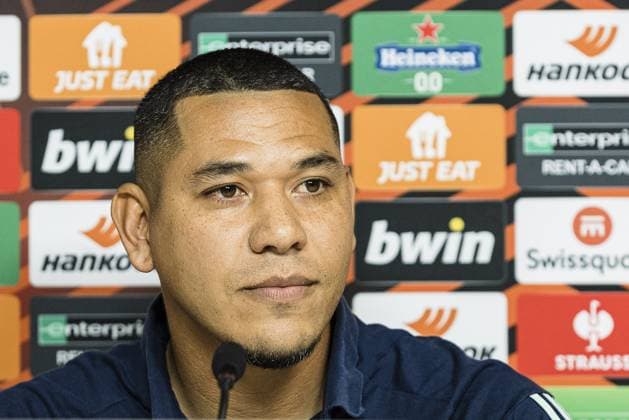 Sport Bilder des Tages BRIGHTON - 25-10-2023. American Express stadium. Football, UEFA Europa League, season 2023-2024. press conference, PK, Pressekonferenz and training Ajax before the Match against Brighton. Hedwiges Maduro. Press conference and training Ajax  x22893600x Copyright: