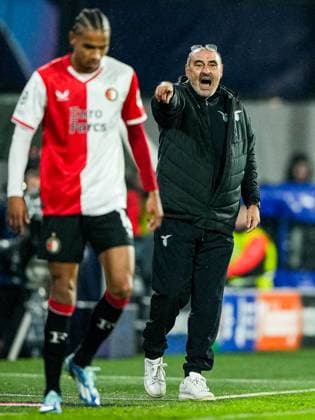 UEFA Champions League: Feyenoord v SS Lazio Rotterdam - Lazio coach Maurizio Sarri during the 3rd leg of the UEFA Champions League group stage between Feyenoord v SS Lazio at Stadion Feijenoord De Kuip on 25 October 2023 in Rotterdam, The Netherlands. Copyright: xTomxBodex