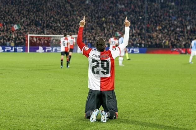 ROTTERDAM, 25-10-2023, Stadium de Kuip, UEFA Champions League, 2023 2024, Group stage, Feyenoord - Lazio, Feyenoord player Yankuba Minteh scored 1-0 Feyenoord - Lazio  x22893829x Copyright: