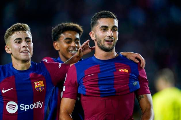 ESP: FC Barcelona, Barca FC Shakhtar Donestz. UEFA Champions League match, Group H, date 3 Ferran Torres of FC Barcelona celebrates his goal during the UEFA Champions League match, Group H, between FC Barcelona and FC Shakhtar Donestz played at Lluis Companys Stadium on October 25, 2023 in Barcelona, Spain. kpng Copyright: xSergioxRuizx xPRESSINPHOTOx PS_231025_027