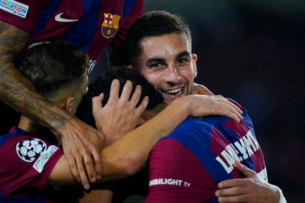 ESP: FC Barcelona, Barca FC Shakhtar Donestz. UEFA Champions League match, Group H, date 3 Ferran Torres of FC Barcelona celebrates his goal during the UEFA Champions League match, Group H, between FC Barcelona and FC Shakhtar Donestz played at Lluis Companys Stadium on October 25, 2023 in Barcelona, Spain. kpng Copyright: xSergioxRuizx xPRESSINPHOTOx PS_231025_030
