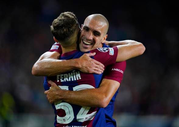 ESP: FC Barcelona, Barca FC Shakhtar Donestz. UEFA Champions League match, Group H, date 3 Fermin Lopez of FC Barcelona celebrates his goal during the UEFA Champions League match, Group H, between FC Barcelona and FC Shakhtar Donestz played at Lluis Companys Stadium on October 25, 2023 in Barcelona, Spain. kpng Copyright: xSergioxRuizx xPRESSINPHOTOx PS_231025_040