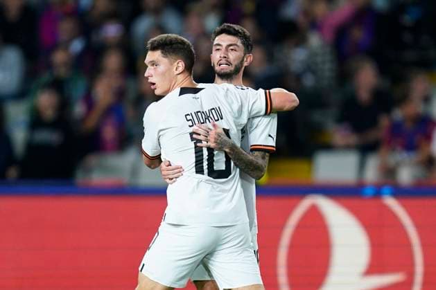 ESP: FC Barcelona, Barca FC Shakhtar Donestz. UEFA Champions League match, Group H, date 3 Heorhii Sudakov of Shakhtar Donetsk celebrates his goal during the UEFA Champions League match, Group H, between FC Barcelona and FC Shakhtar Donestz played at Lluis Companys Stadium on October 25, 2023 in Barcelona, Spain. kpng Copyright: xSergioxRuizx xPRESSINPHOTOx PS_231025_044