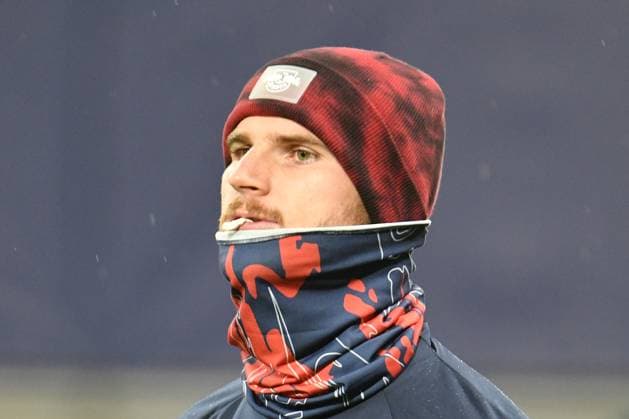 Timo Werner (RB Leipzig) mit Kaugummi, als Auswechselspieler. RB Leipzig vs. FK Roter Stern Belgrad, Fussball, Champions League, Vorrunde, 3. Spieltag, Saison 2023 2024, 25.10.2023 DFB DFL REGULATIONS PROHIBIT ANY USE OF PHOTOGRAPHS AS IMAGE SEQUENCES AND OR QUASI-VIDEO RB Leipzig vs. FK Roter Stern Belgrad, Fussball, Champions League, Vorrunde, 3. Spieltag, Saison 2023 2024, 25.10.2023 Leipzig Copyright: xEibner-Pressefoto BertxHarzerx EP_BHR