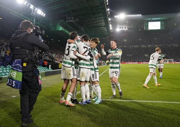 EDITORIAL USE ONLY No use with unauthorised audio, video, data, fixture lists, club league logos or live services. Online in-match use limited to 120 images, no video emulation. No use in betting, games or single club league player publications. Celtic v Atletico Madrid, UEFA Champions League, Group E, Football, Celtic Park, Glasgow, UK - 25 Oct 2023 EDITORIAL USE ONLY No use with unauthorised audio, video, data, fixture lists, club league logos or live services. Online in-match use limited to 120 images, no video emulation. No use in betting, games or single club league player publications. Copyright: xStuartxWallace Shutterstockx 14164178ax