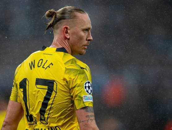 25th October 2023; St James Park, Newcastle, England; UEFA Champions League Football, Newcastle United versus Borussia Dortmund; Marius Wolf of Borussia Dortmund  ActionPlus12569087 VagelisxGeorgariou