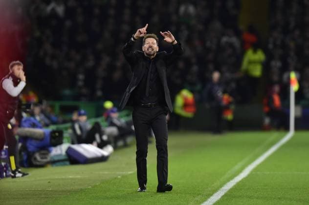 Celtic v Atletico Madrid UEFA Champions League Diego Simeone of Atletico Madrid during the UEFA Champions League Group E match at Celtic Park, Glasgow Copyright: xJamiexJohnstonx FIL-19153-0151 UK Newspapers OUT
