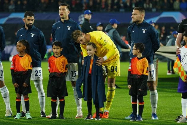 Ivan Provedel (Lazio), OCTOBER 25, 2023 - Football Soccer : UEFA Champions League Group stage Group E match between Feyenoor 3-1 SS Lazio at the Stadion Feijenoord De Kuip in Rotterdam, Netherlands. Noxthirdxpartyxsales  (233660749)