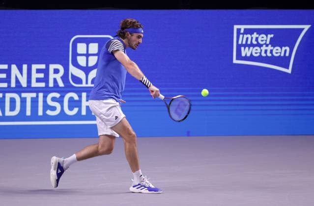 TENNIS - ATP, Tennis Herren Erste Bank Open VIENNA,AUSTRIA,26.OCT.23 - TENNIS - ATP World Tour, Erste Bank Open. Image shows Stefanos Tsitsipas (GRE).  GEPAxpictures xWalterxLuger