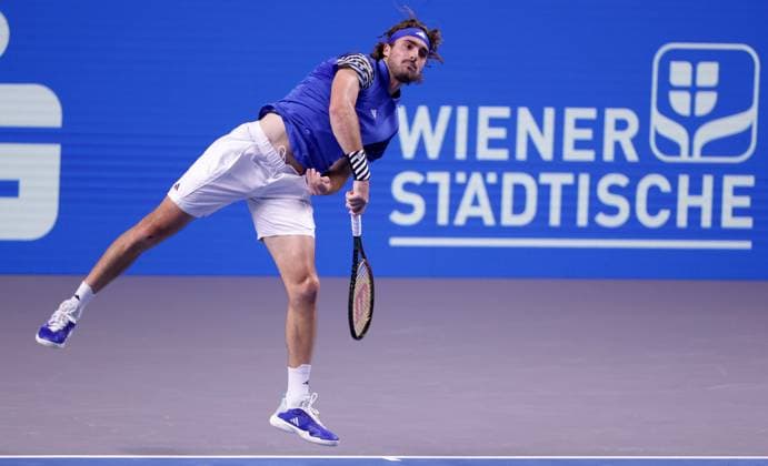 TENNIS - ATP, Tennis Herren Erste Bank Open VIENNA,AUSTRIA,26.OCT.23 - TENNIS - ATP World Tour, Erste Bank Open. Image shows Stefanos Tsitsipas (GRE).  GEPAxpictures xWalterxLuger