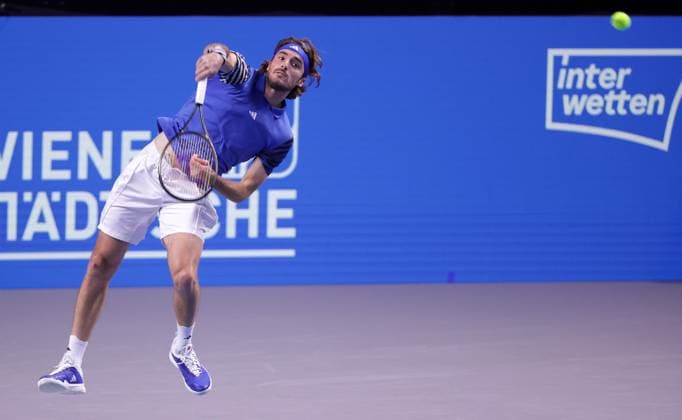 TENNIS - ATP, Tennis Herren Erste Bank Open VIENNA,AUSTRIA,26.OCT.23 - TENNIS - ATP World Tour, Erste Bank Open. Image shows Stefanos Tsitsipas (GRE).  GEPAxpictures xWalterxLuger