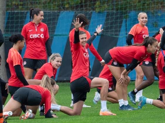 October 26, 2023, Montreal, PQ, Canada: CanadaöÄÃ s national womenöÄÃ s soccer team captain Christine Sinclair takes part in the teamöÄÃ s practice Thursday, October 26, 2023 in Montreal. Canada News - October 26, 2023  - ZUMAc35_ 20231026_zaf_c35_013 Copyright: xRyanxRemiorzx