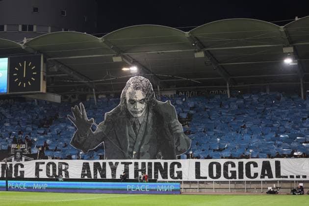 SOCCER - UEFA EL, Sturm vs Atalanta GRAZ,AUSTRIA,26.OCT.23 - SOCCER - UEFA Europa League, SK Sturm Graz vs Atalanta Bergamo Calcio. Image shows choreography of fans (Sturm).  GEPAxpictures xChrisxBauer
