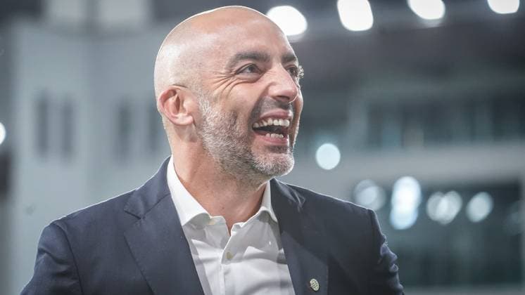 Å½arko LazetiÄ‡ ( Trainer Topola ) Zarko Lazetic 26.10.2023; Backa Topola, Serbien - FK TSC Backa Topola vs. SC Freiburg - UEFA EUROPA LEAGUE 2023 2024 TSC Arena Backa Topolya, Fussball, Herren