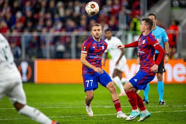 26.10.2023 SOSNOWIEC, ArcelorMittal Park, Zaglebiowski park sportowy, PILKA NOZNA (FOOTBALL), LIGA EUROPY UEFA, UEFA EUROPA LEAGUE , MECZ RAKOW CZESTOCHOWA - SPORTING CP NZ MARCIN CEBULA FOTO LUKASZ SKWIOT CYFRASPORT NEWSPIX.PL --- Newspix.pl POLAND OUT!  20231026CSLS023