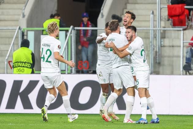SOSNOWIEC 26.10.2023 MECZ LIGA EUROPY GRUPA D RAKOW CZESTOCHOWA - SPORTING LIZBONA SPORTING CP EUROPA LEAGUE GROUP D SEASON 2023 24 RAKOW CZESTOCHOWA - SPORTING LIZBONA RADOSC SPORTING LIZBONA PEDRO GONCALVES FOT. MICHAL CHWIEDUK FOKUSMEDIA.COM.PL NEWSPIX.PL --- Newspix.pl POLAND OUT!  231026CHW029