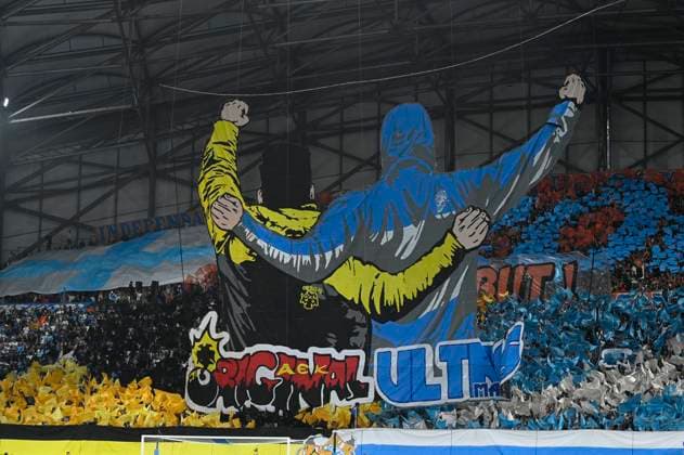 MARSEILLE, FRANCE : Tipho Olympique de Marseille vs. AEK Athens FC lors de la phase de groupes de l™UEFA Europa League au stade Orange Velodrome, le 26 octobre 2023. MARSEILLE, FRANCE : OM vs. AEK Athens FC during the group phase of the UEFA Europa League in the Orange Velodrome Stadium on October 26th, 2023. FOOTBALL : Olympique de Marseille vs. AEK Athens FC - Europa League ValentinaClaret Panoramic 