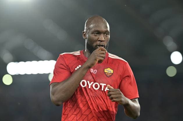 Foto Alfredo Falcone LaPresse 26 Ottobre 2023 - Roma, Italia - calcio - Roma vs Slavia Praga - Uefa Europa League 2023-2024 Girone G - Stadio Olimpico di Roma. Nella foto: Romelu Lukaku (AS Roma) Foto Alfredo Falcone LaPresse October 26, 2023 Rome, Italy - sport, soccer - Roma vs Slavia Praga - Uefa Europe League 2023-2024 Group G - Olimpic Stadium & xee;n Rome. In the pic: Romelu Lukaku (AS Roma)  Copyright: xAlfredoxFalcone LaPressex