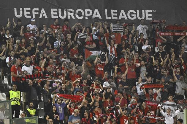 FOOTBALL Europa League Panathinaïkos Athènes Stade Rennais FC PHOTOPQR OUEST FRANCE Vincent MICHEL ; Athènes ; 26 10 2023 ; Football - Ligue Europa - 3eme match qualificatif - Panathinaïkos Athènes Stade Rennais FC Ambiance supporters Photo Vincent Michel Ouest-France oct 26th 2023. FOOTBALL Europa League Panathinaïkos Athènes Stade Rennais FC Athènes France  Copyright: xPHOTOPQR OUESTxFRANCE MAXPPPxVincentxMICHELx 20231026OFR8090 20231026OFR8090