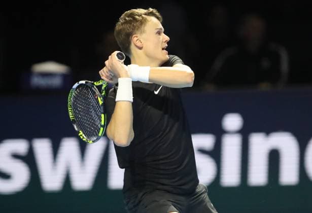 SWISS INDOORS 2023 PHOTOPQR L ALSACE Vincent VOEGTLIN ; Bâle ; 26 10 2023 ; Le dannois Holger Rune lors des Swiss Indoors 2023, à Bâle le 24 octobre 2023. OCT 26TH SWISS INDOORS Bâle France  Copyright: xPHOTOPQR L ALSACE MAXPPPxVincentxVOEGTLINx 20231026ALS8093 20231026ALS8099