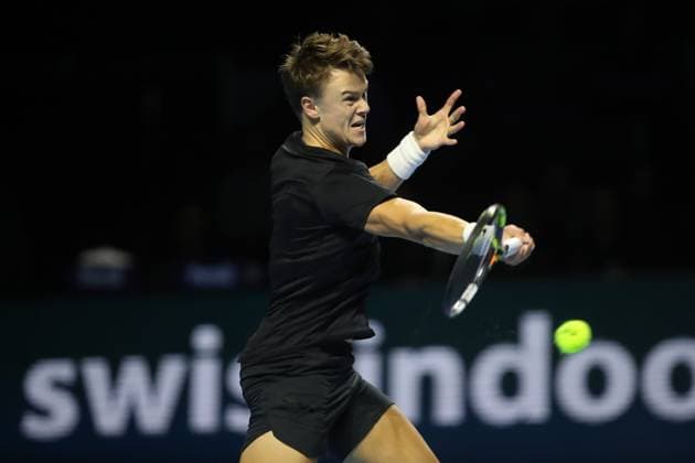 Sport Bilder des Tages SWISS INDOORS 2023 PHOTOPQR L ALSACE Vincent VOEGTLIN ; Bâle ; 26 10 2023 ; Le dannois Holger Rune lors des Swiss Indoors 2023, à Bâle le 24 octobre 2023. OCT 26TH SWISS INDOORS Bâle France  Copyright: xPHOTOPQR L ALSACE MAXPPPxVincentxVOEGTLINx 20231026ALS8093 20231026ALS8103