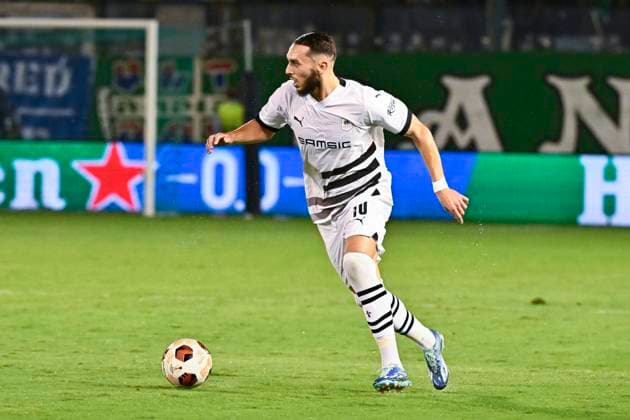 FOOTBALL Europa League Panathinaïkos Athènes Stade Rennais FC PHOTOPQR OUEST FRANCE Vincent MICHEL ; Athènes ; 26 10 2023 ; Football - Ligue Europa - 3eme match qualificatif - Panathinaïkos Athènes Stade Rennais FC Amine Gouiri Rennes Photo Vincent Michel Ouest-France oct 26th 2023. FOOTBALL Europa League Panathinaïkos Athènes Stade Rennais FC Athènes France  Copyright: xPHOTOPQR OUESTxFRANCE MAXPPPxVincentxMICHELx 20231026OFR8113 20231026OFR8113