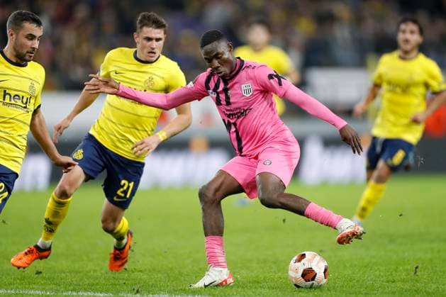 Royal Union Saint-Gilloise v LASK Linz - UEFA Europa League BRUSSELS, BELGIUM - OCTOBER 26 : Moses Usor of LASK during the UEFA Europa League Group E match between Royal Union Saint-Gilloise and Linz Lask on October 26, 2023 in Brussels, Belgium, 26 10 2023 Brussels Belgium  Copyright: xJbox